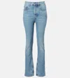 Saint Laurent Mid-rise Bootcut Jeans In Blue