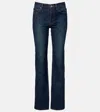 Saint Laurent Mid-rise Bootcut Jeans In Blue