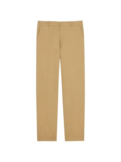 Saint Laurent Cotton Gabardine Chino Pants In Brown