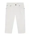 Saint Laurent Mid-rise Knee-length Shorts In White