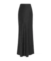 Saint Laurent Flowy High-waisted Maxi Skirt In Crepe In Black
