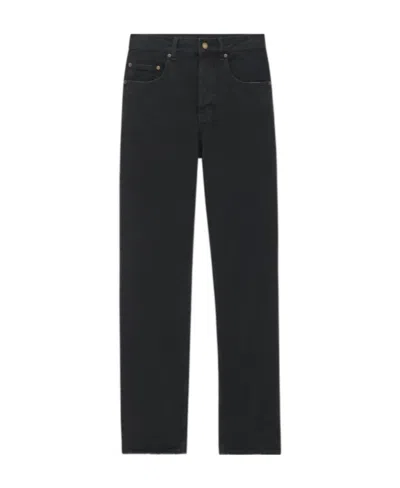 Saint Laurent Mid-rise Loose Jeans In Black