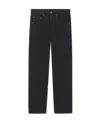 Saint Laurent Mick Long Straight-leg Jeans In Black