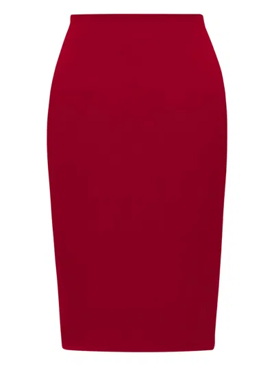 SAINT LAURENT MID-RISE PENCIL SKIRT IN SATIN