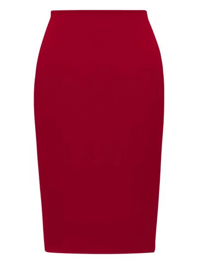 SAINT LAURENT MID-RISE PENCIL SKIRT IN SATIN