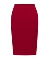 Saint Laurent Mid-rise Pencil Skirt In Red