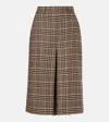 Saint Laurent Mid-rise Silk And Cashmere Culottes
