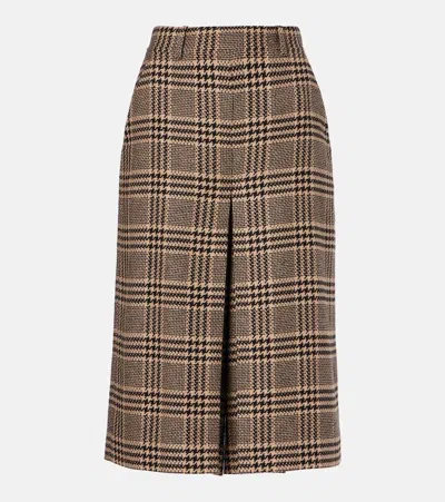 Saint Laurent Mid-rise Silk And Cashmere Culottes