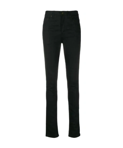 Saint Laurent Mid-rise Skinny Jeans In Black