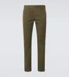 Saint Laurent Mid-rise Slim Pants In Green