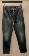 Saint Laurent Mid-rise Straight-leg Jeans In Black