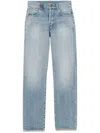 Saint Laurent Women's Cassandre Jeans In Hawaii Denim In Blue