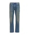 Saint Laurent Mid-rise Straight-leg Jeans In Blue