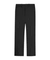 Saint Laurent Flared Tailored Wool Trousers In Black
