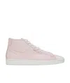 Saint Laurent Court High-top Sneakers With Round Toe In Pink