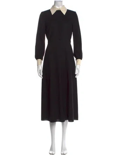 Pre-owned Saint Laurent Midi Length Dress In Black