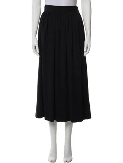 Pre-owned Saint Laurent Midi Length Skirt In Black