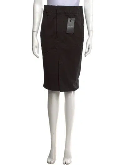 Pre-owned Saint Laurent Midi Length Skirt In Black