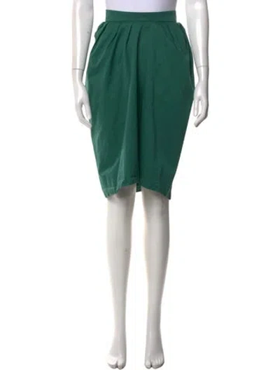 Pre-owned Saint Laurent Midi Length Skirt In Green