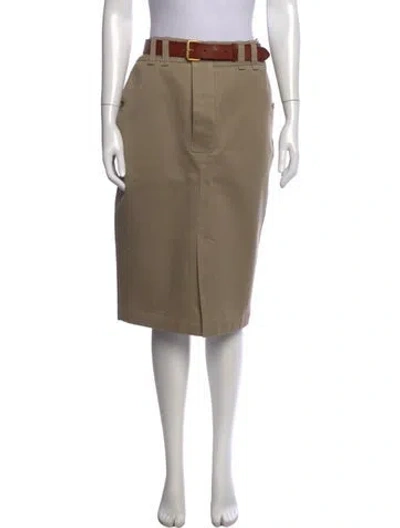 Pre-owned Saint Laurent Midi Length Skirt In Neutral