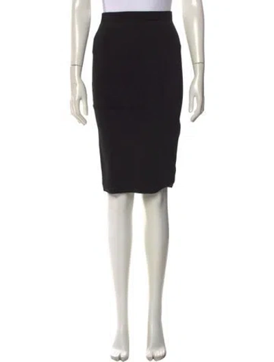 Pre-owned Saint Laurent Midi Length Skirt W/ Tags In Black