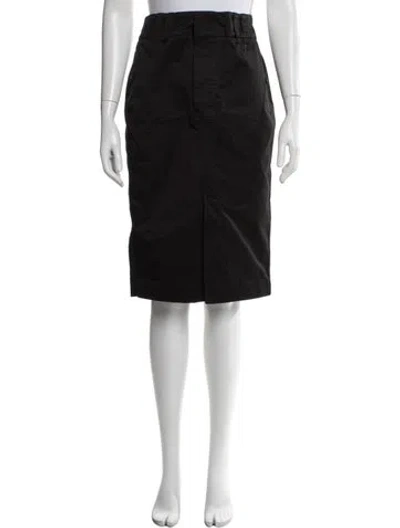 Pre-owned Saint Laurent Midi Length Skirt W/ Tags In Black