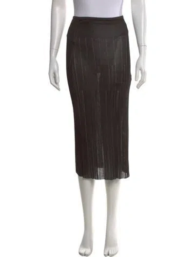 Pre-owned Saint Laurent Midi Length Skirt W/ Tags In Brown