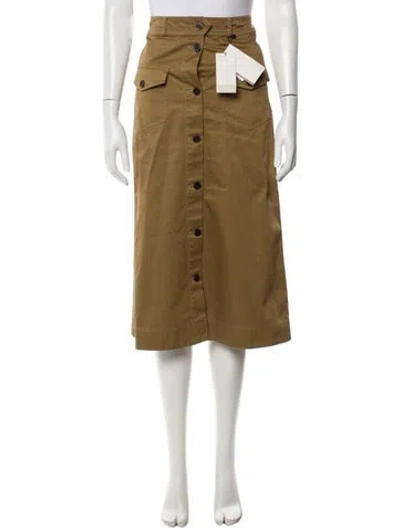 Pre-owned Saint Laurent Midi Length Skirt W/ Tags In Brown