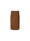 Saint Laurent Midi Skirt In Camel Vintage