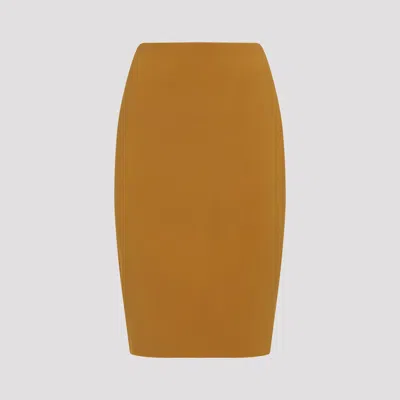 Saint Laurent Midi Skirt For Women In Brown