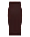 Saint Laurent Midi Skirt In Red