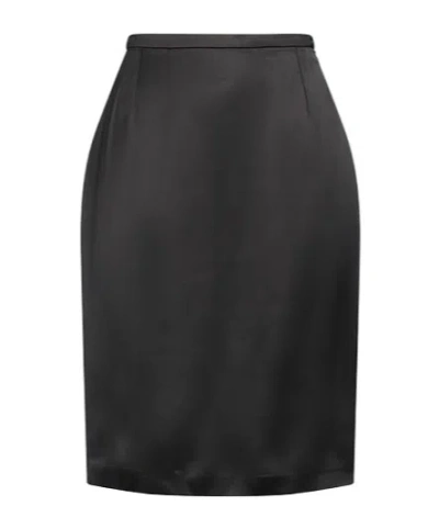 Saint Laurent Midi Skirts In Black