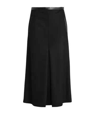 Saint Laurent Midi Skirts In Black