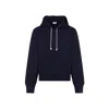 Saint Laurent Midnight Blu Cotton Sweatshirt In Black