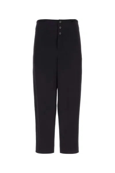 SAINT LAURENT MIDNIGHT BLUE CREPE SATIN PANT