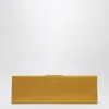 Saint Laurent Midnight Clutch Large In Orange Satin In Yellow