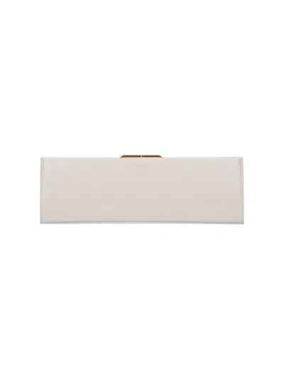 Saint Laurent "midnight" Clutch In White