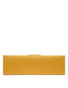 Saint Laurent Midnight Clutch Large In Orange Satin In Orange
