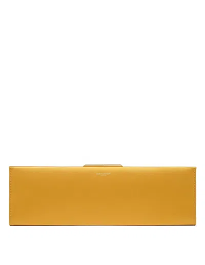 SAINT LAURENT MIDNIGHT LARGE CLUTCH
