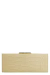 Saint Laurent Midnight Leather Clutch In Beige