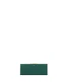 Saint Laurent Midnight Small Clutch In Satin In Blue