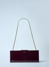 Saint Laurent Calfskin Midnight Clutch Bag In Red