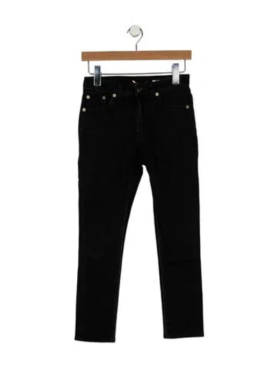 Pre-owned Saint Laurent Mid-rise Skinny Leg Jeans In Black