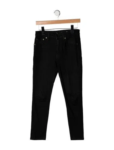 Pre-owned Saint Laurent Mid-rise Skinny Leg Jeans In Black