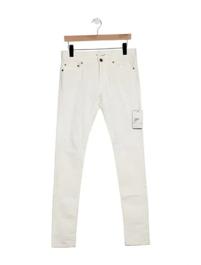 Pre-owned Saint Laurent Mid-rise Skinny Leg Jeans In Blue