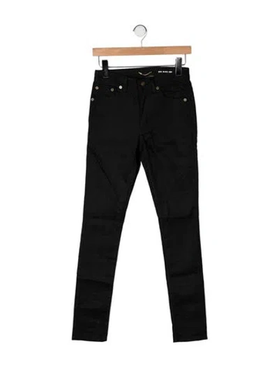 Pre-owned Saint Laurent Mid-rise Skinny Leg Jeans W/ Tags In Black