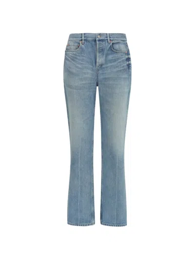 Saint Laurent Mid-rise Straight Jeans In Animal Print