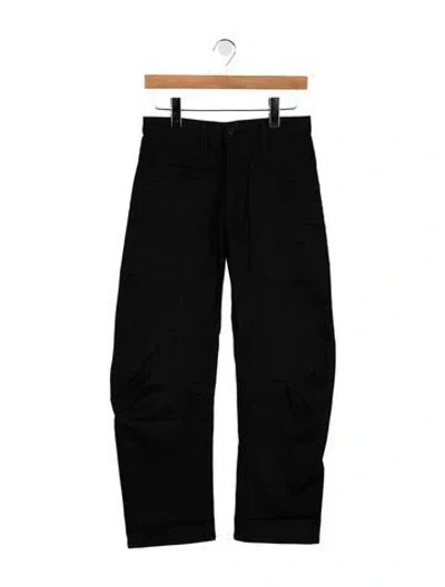 Pre-owned Saint Laurent Mid-rise Straight Leg Jeans In Black