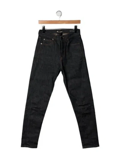 Pre-owned Saint Laurent Mid-rise Straight Leg Jeans In Blue