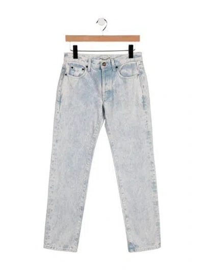 Pre-owned Saint Laurent Mid-rise Straight Leg Jeans W/ Tags In Blue